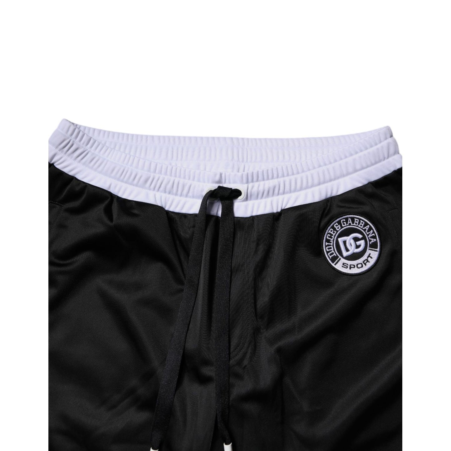 Dolce & Gabbana Black White Men Bermuda Sweatshorts Shorts