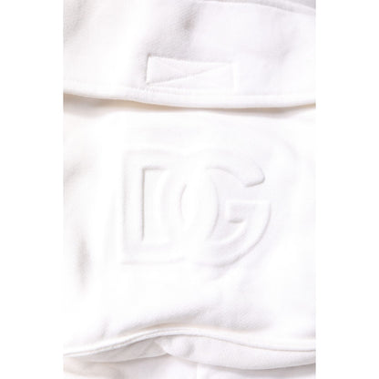 Dolce & Gabbana White Cotton Cargo Bermuda Sweatshorts Shorts