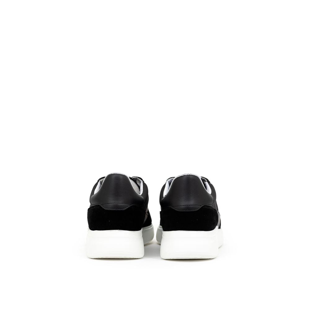 Axel Arigato Black And White Fabric And Leather Athletic Sneakers