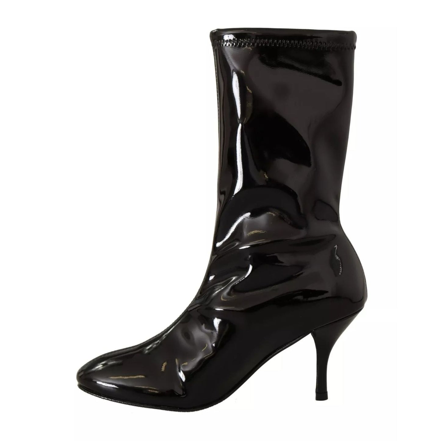 Stuart Weitzman Black Patent Leather High Heels Boots Shoes