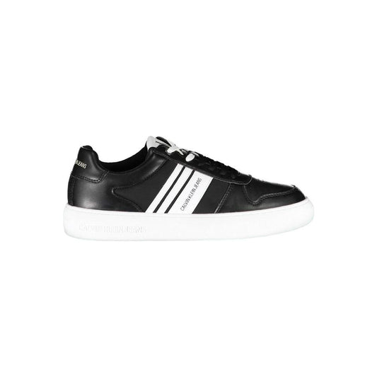 Calvin Klein Black Polyester Men Sneaker Calvin Klein Dark Slate Gray
