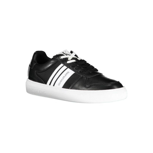 Calvin Klein Black Polyester Men Sneaker Calvin Klein Dark Slate Gray