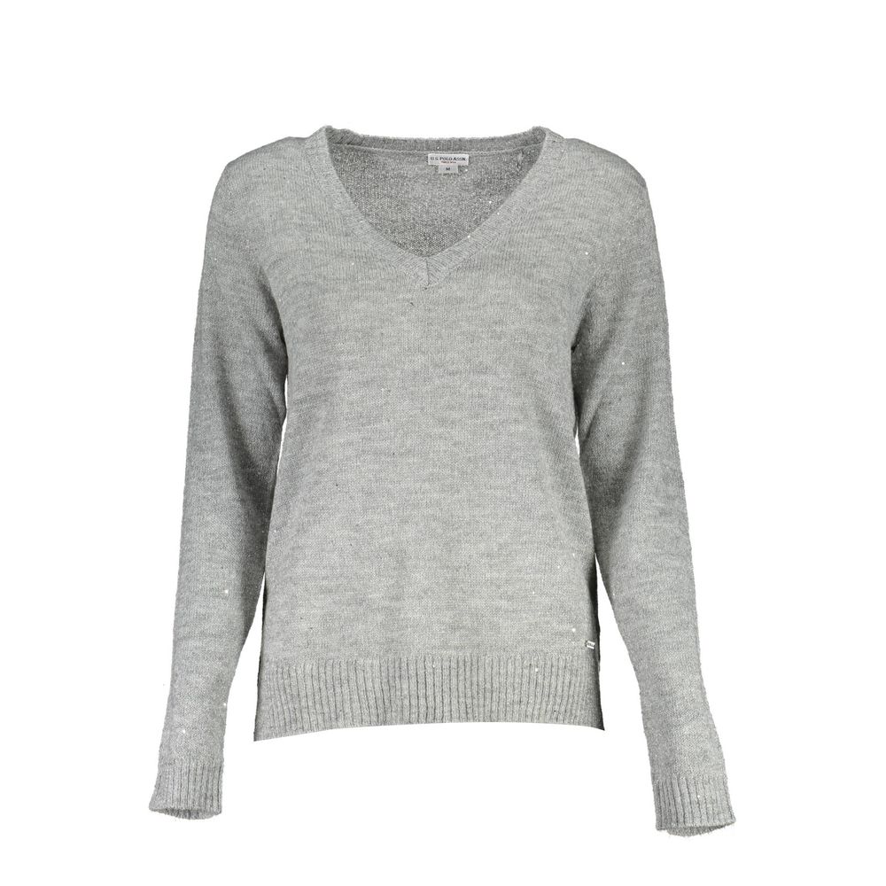 U.S. POLO ASSN. Gray Nylon Sweater