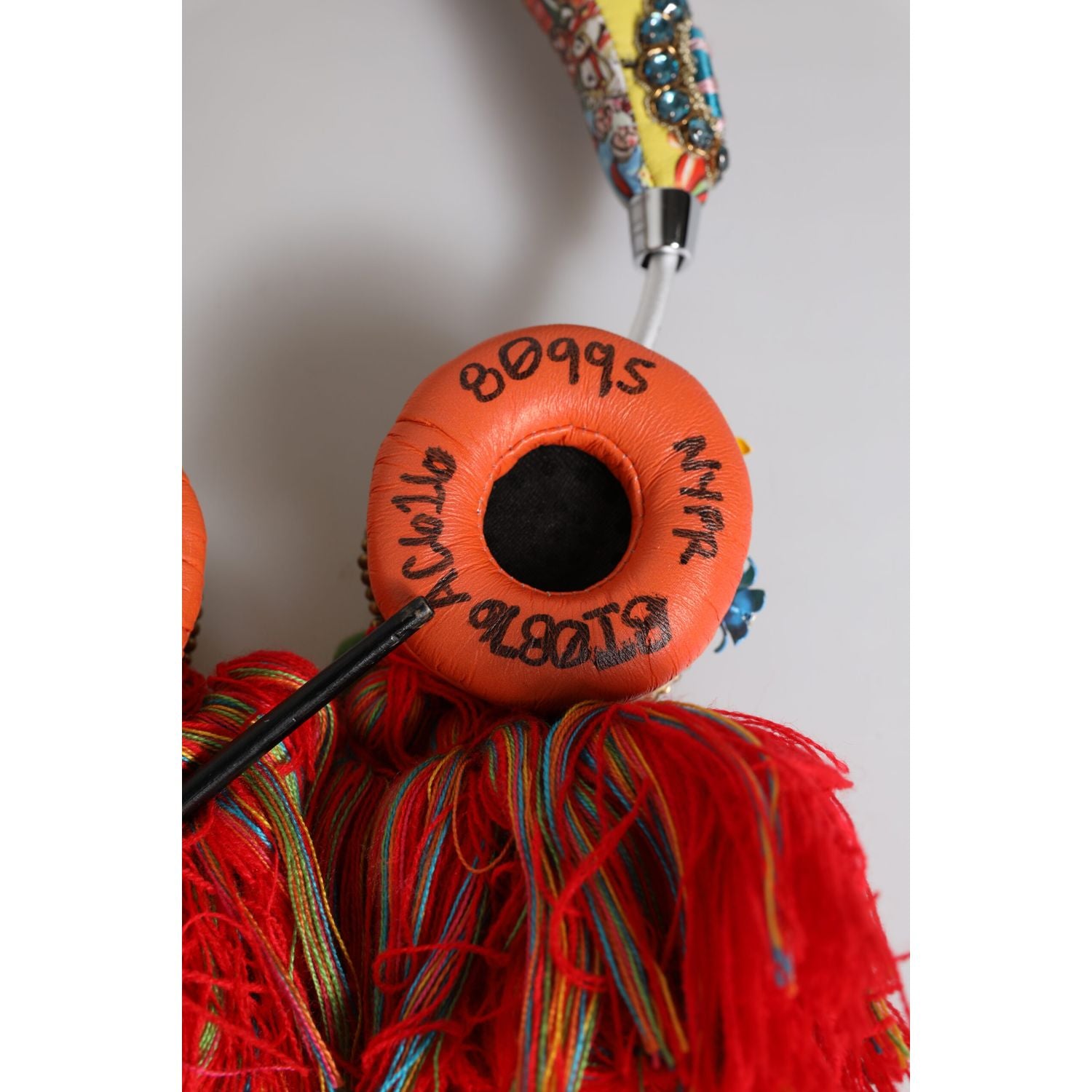 Dolce & Gabbana Multicolor Whimsical Tasseled Crystal Headset Headphones