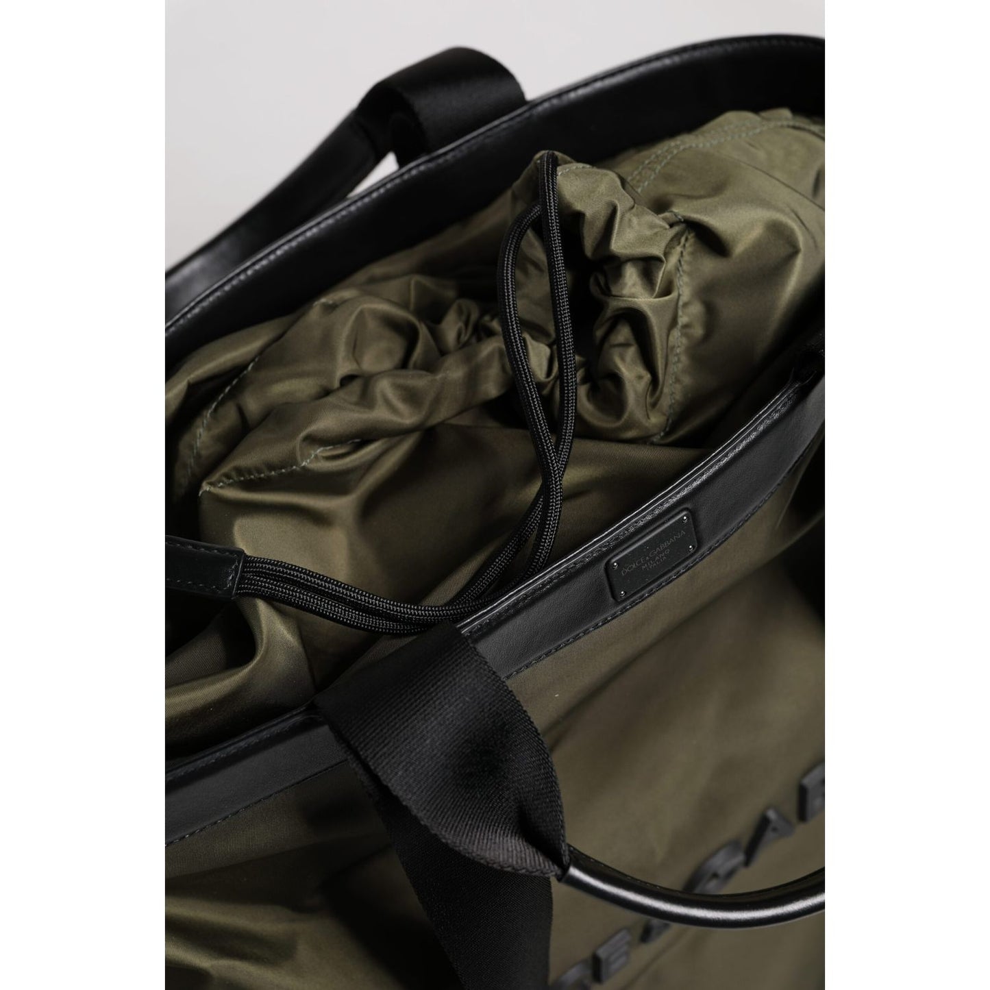 Dolce & Gabbana Military Green Nylon Shoulder Strap Tote Bag