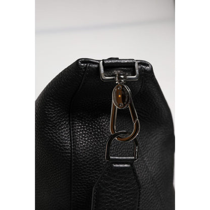 Dolce & Gabbana Black Calfskin Leather Hand Shoulder Duffle Bag