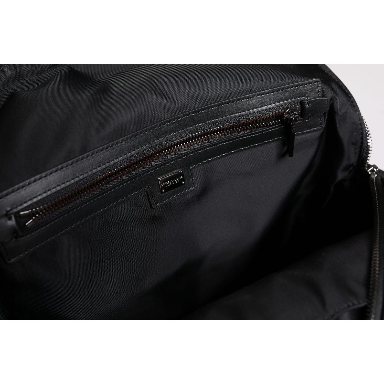 Dolce & Gabbana Multicolor Leopard Print DG Logo Plaque Men Backpack Bag