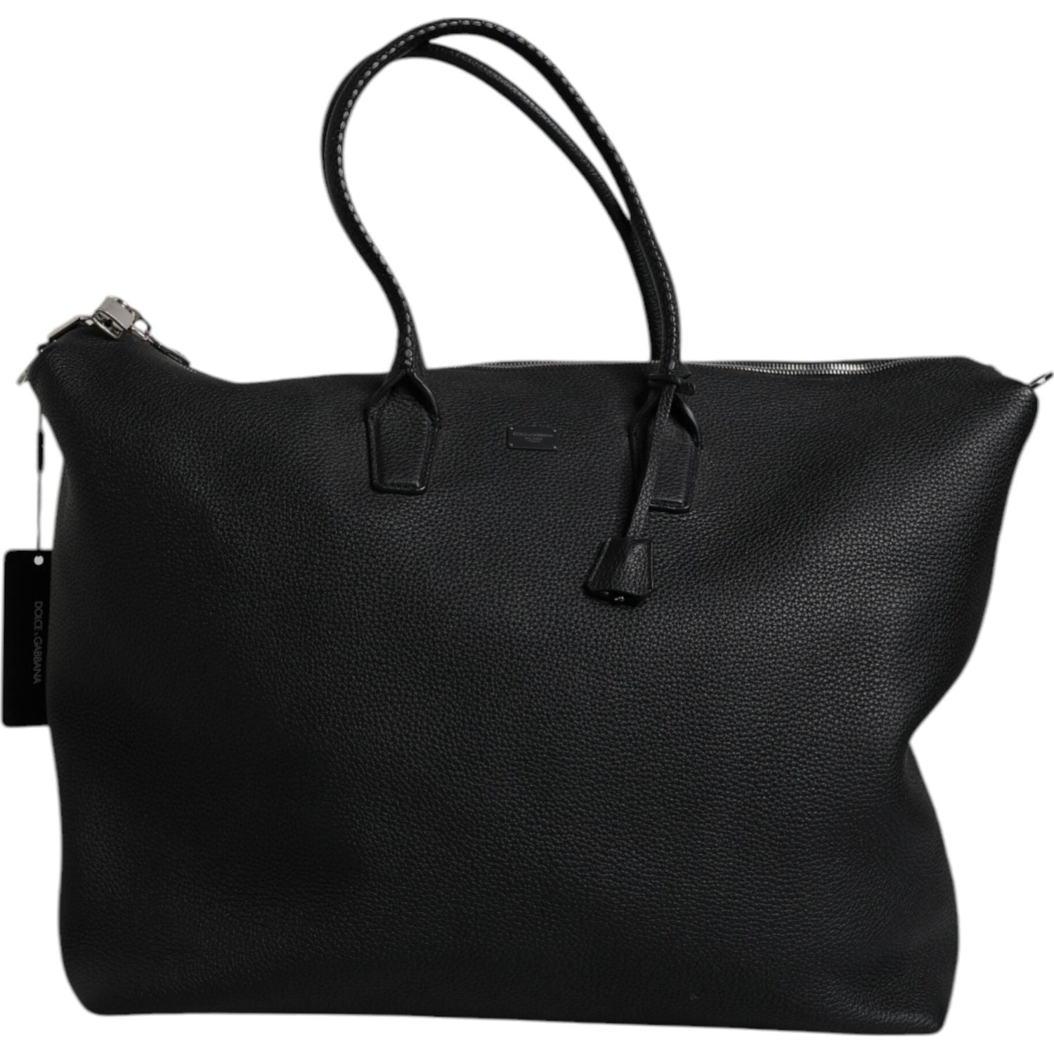 Front view with bag zipped and handles upright.