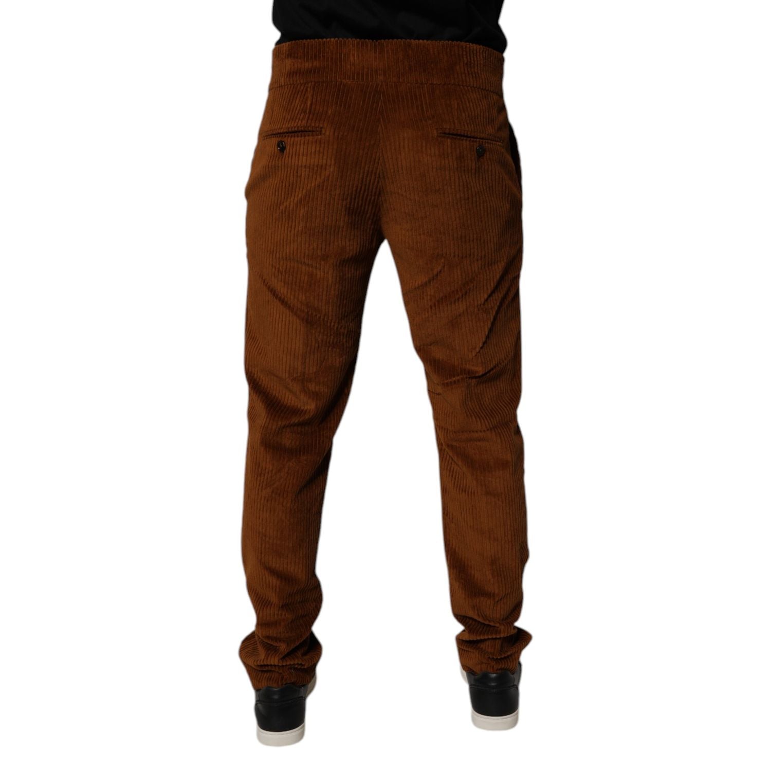 Dolce & Gabbana Dark Brown Corduroy Cotton Skinny Denim Jeans