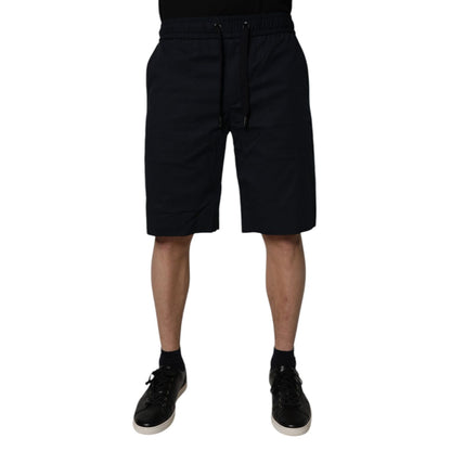 Dolce & Gabbana Black Cotton Sweatshorts Men Bermuda Shorts
