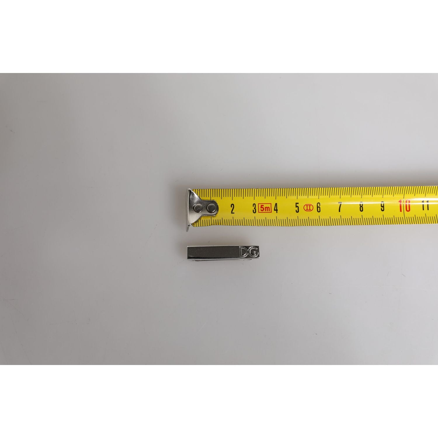 Dolce & Gabbana Silver Tone Brass Logo Branded Tie Clip Bar