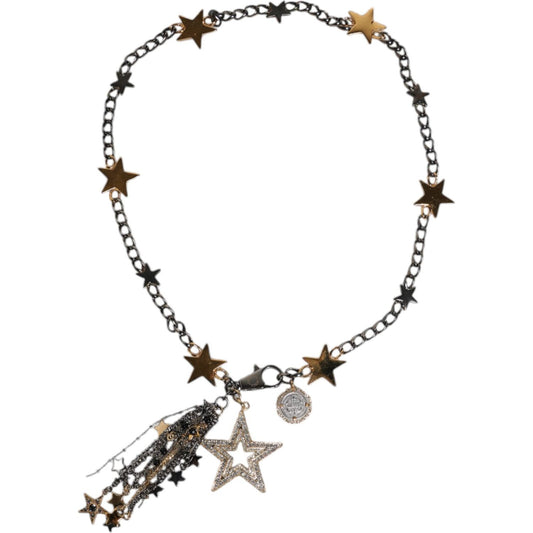 Dolce & Gabbana Silver Gold Brass Embellished Waist Chain Belt