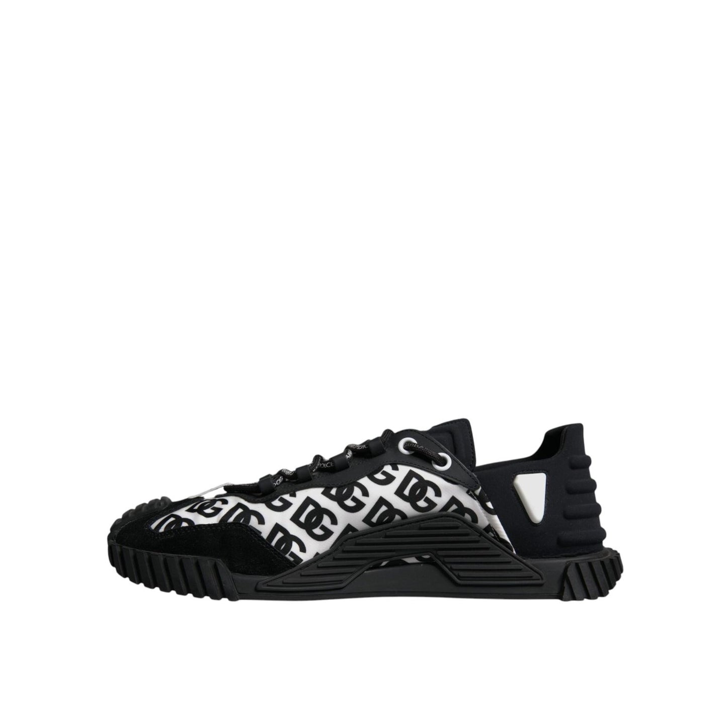 Dolce & Gabbana Black Logo Lace Up Low Top NS1 Sneakers Shoes