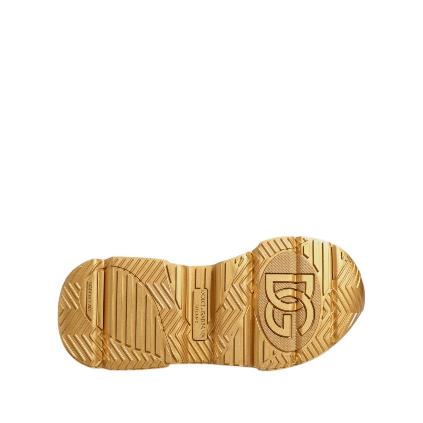 Dolce & Gabbana White Gold Daymaster Low Top Sneakers Shoes