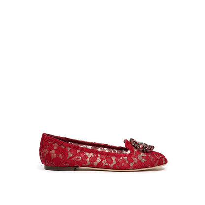 Dolce & Gabbana Red Viscose Ballet Flats