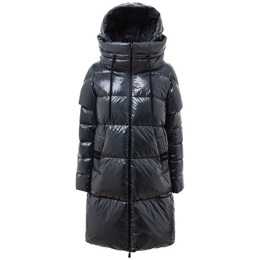 Herno Blue Polyamide Jackets & Coat Herno Dark Slate Gray