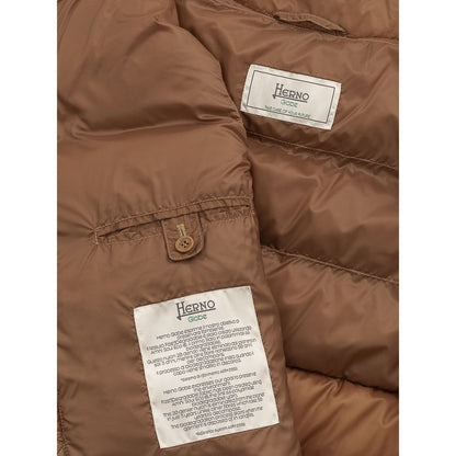 Herno Brown Polyamide Sleveless Jacket