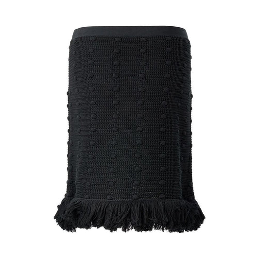 Bottega Veneta Elegant Black Cotton Skirt Bottega Veneta Black