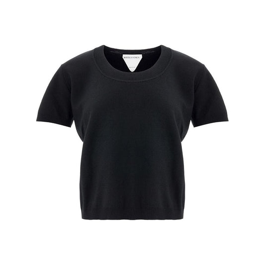 Bottega Veneta Black Cashmere Tops & T-Shirt Bottega Veneta Black