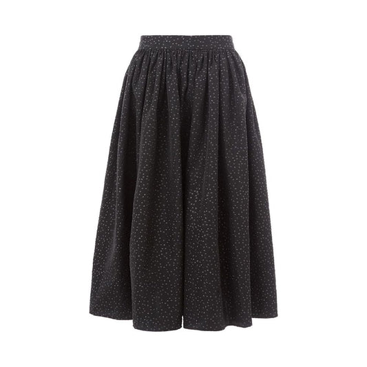 Lardini Elegant Black Polyethylene Midi Skirt Lardini Dark Slate Gray