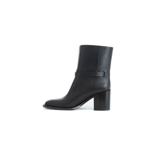 Burberry Black Leather Boot Burberry Dark Slate Gray