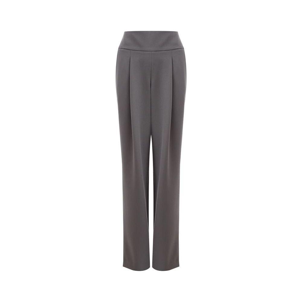 Lardini Chic Gray Wool Trousers for Sophisticated Style