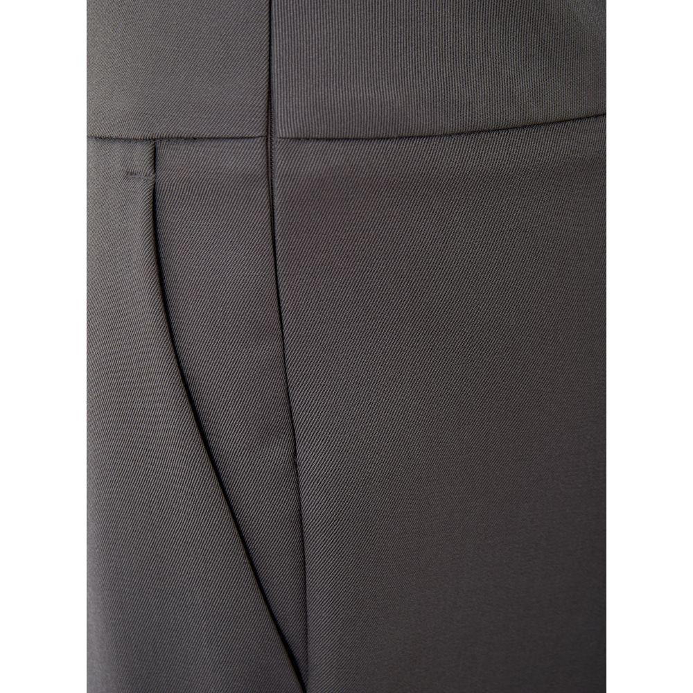 Lardini Chic Gray Wool Trousers for Sophisticated Style