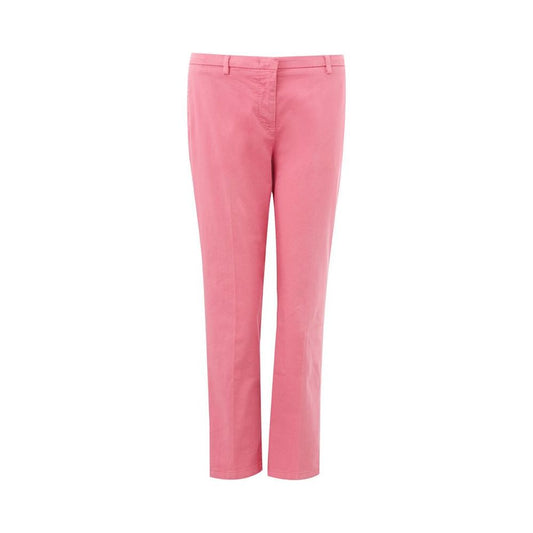 Lardini Elegant Cotton Pink Trousers for Sophisticated Style Lardini Light Coral