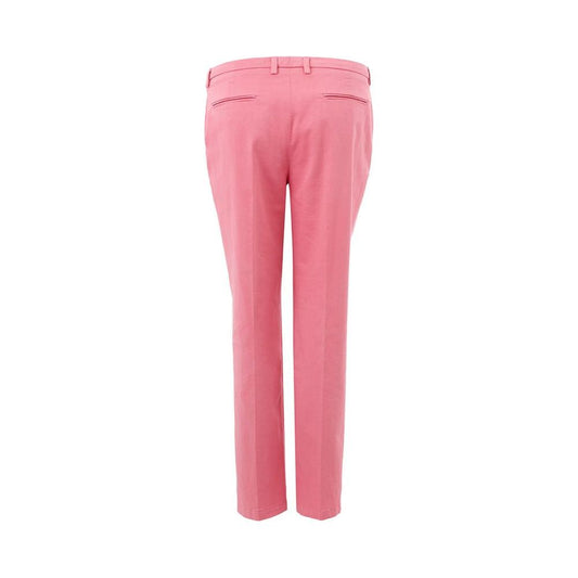 Lardini Elegant Cotton Pink Trousers for Sophisticated Style Lardini Pale Violet Red