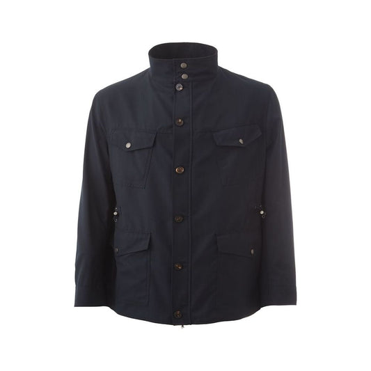 Lardini Elegant Wool Blend Men's Jacket Lardini Dark Slate Gray