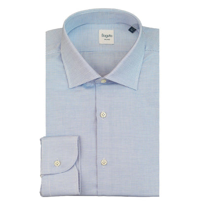 Bagutta Blue Cotton Men's Shirt