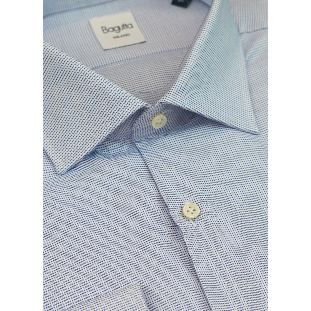 Bagutta Blue Cotton Men's Shirt