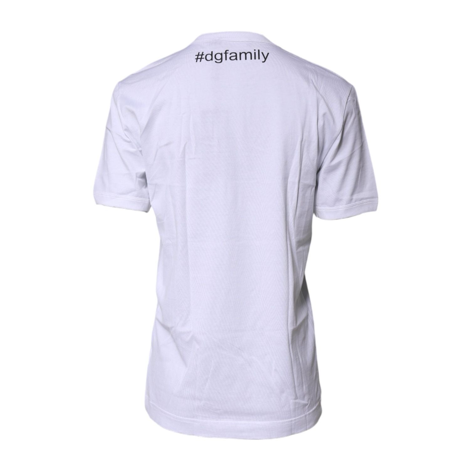 Dolce & Gabbana White #DGFamily Cotton Crew Neck T-shirt