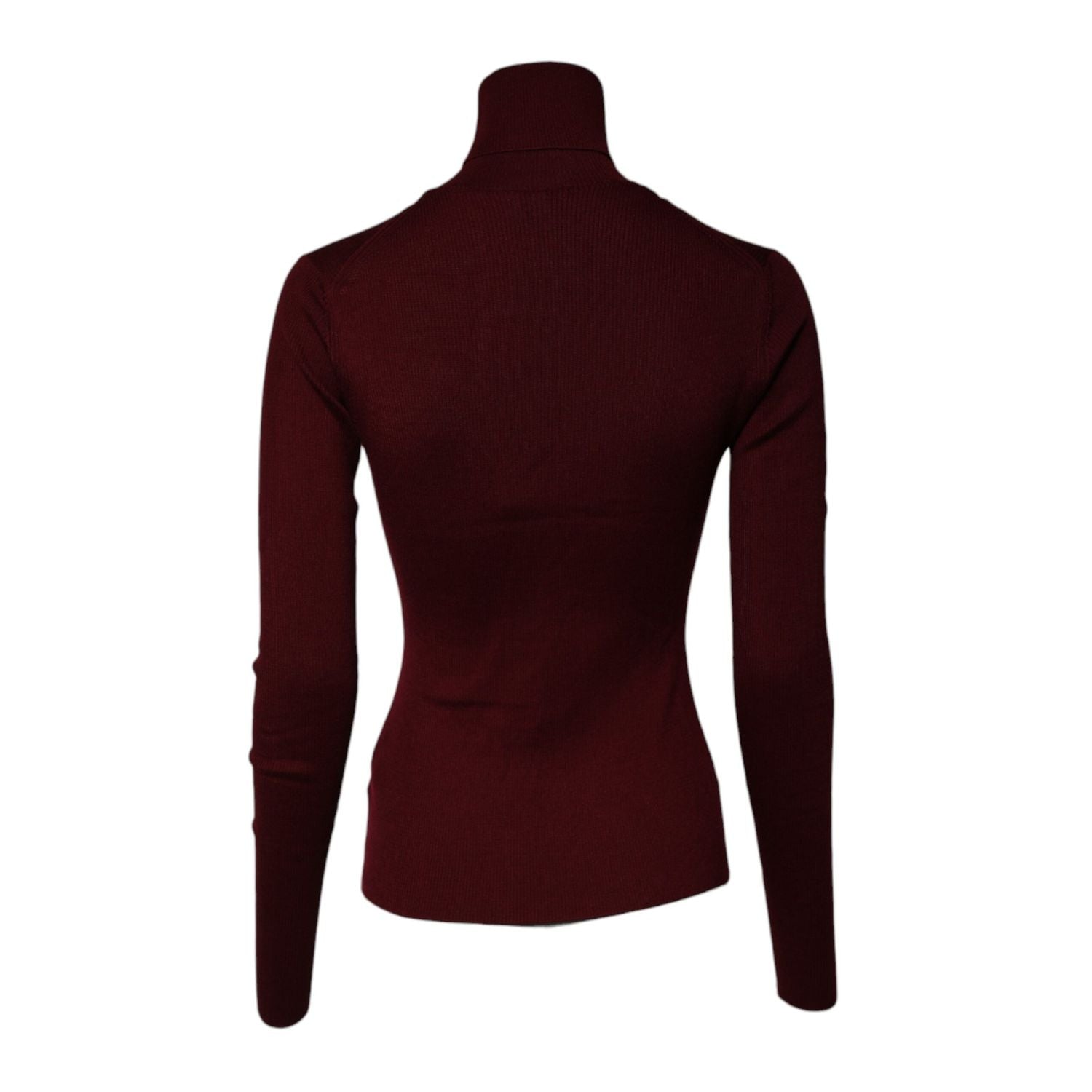 Dolce & Gabbana Burgundy Long Sleeves Turtleneck Slim Sweater