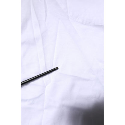 Dolce & Gabbana White Cotton Sleeveless Printed Tank T-shirt