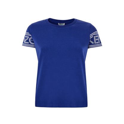 Kenzo Chic Blue Cotton Tee for Stylish Comfort