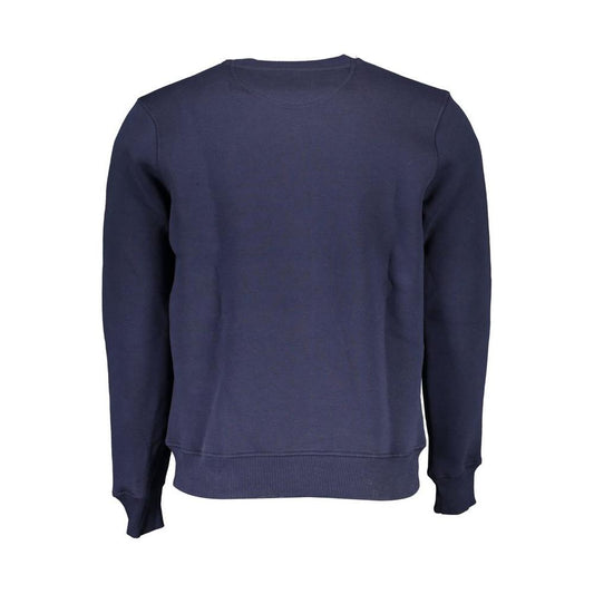 North Sails Blue Cotton Men Sweater North Sails Dark Slate Gray