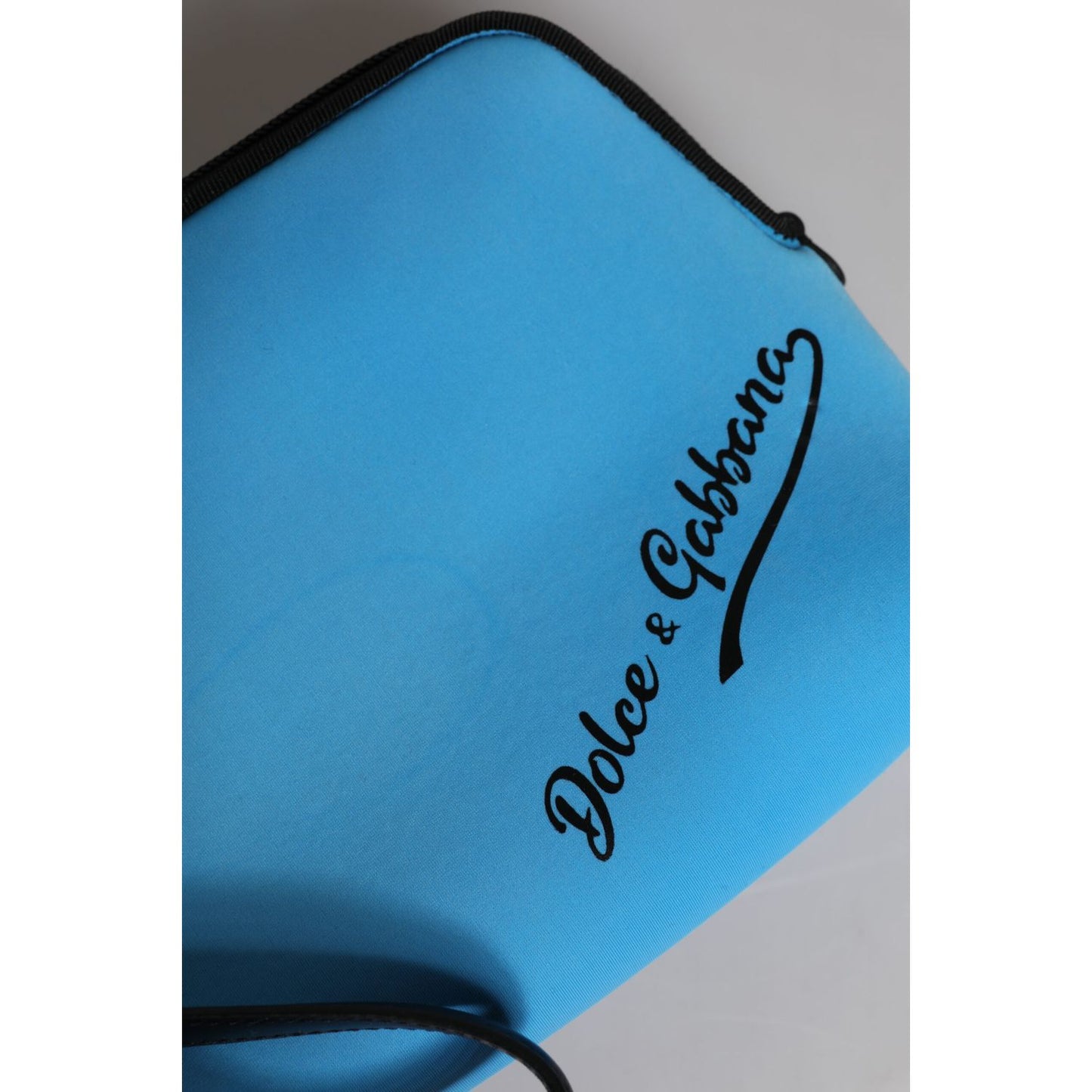 Dolce & Gabbana Blue DG Logo Print Clutch Zip Borse Pouch Bag