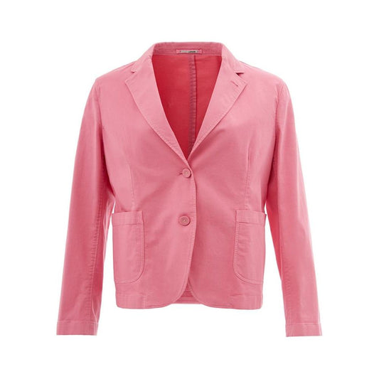 Lardini Elegant Pink Cotton Jacket for Her Lardini Pale Violet Red