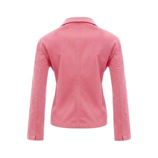 Lardini Elegant Pink Cotton Jacket for Her Lardini Pale Violet Red
