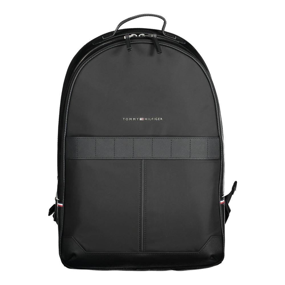 Tommy Hilfiger Black Polyester Men Backpack Tommy Hilfiger Dark Slate Gray