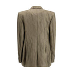 Gabriela Hearst Ruched silk Mairi Blazer GA-2255083S127GNM-IT44 | L