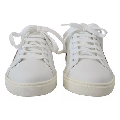 Dolce & Gabbana White Classic Sneakers Women Leather Shoes