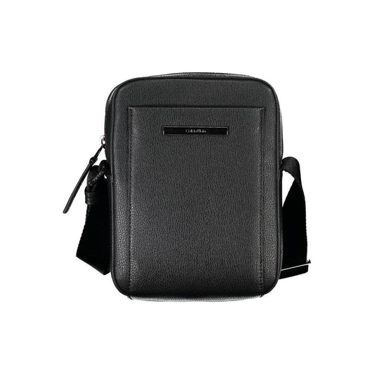Calvin Klein Sleek Black Shoulder Bag with Logo Detail Calvin Klein Dark Slate Gray