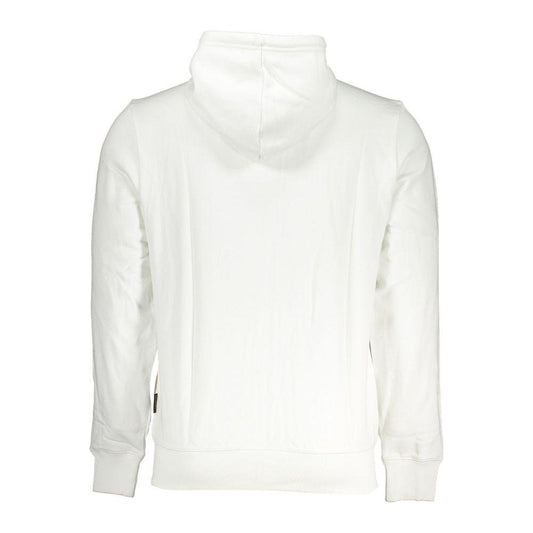 Napapijri Elegant White Cotton Hooded Sweatshirt Napapijri White Smoke