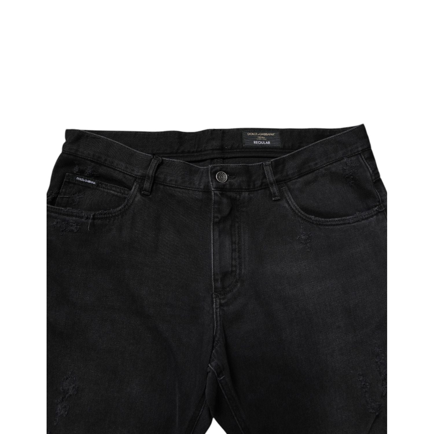 Dolce & Gabbana Black Cotton Skinny Men Denim Jeans