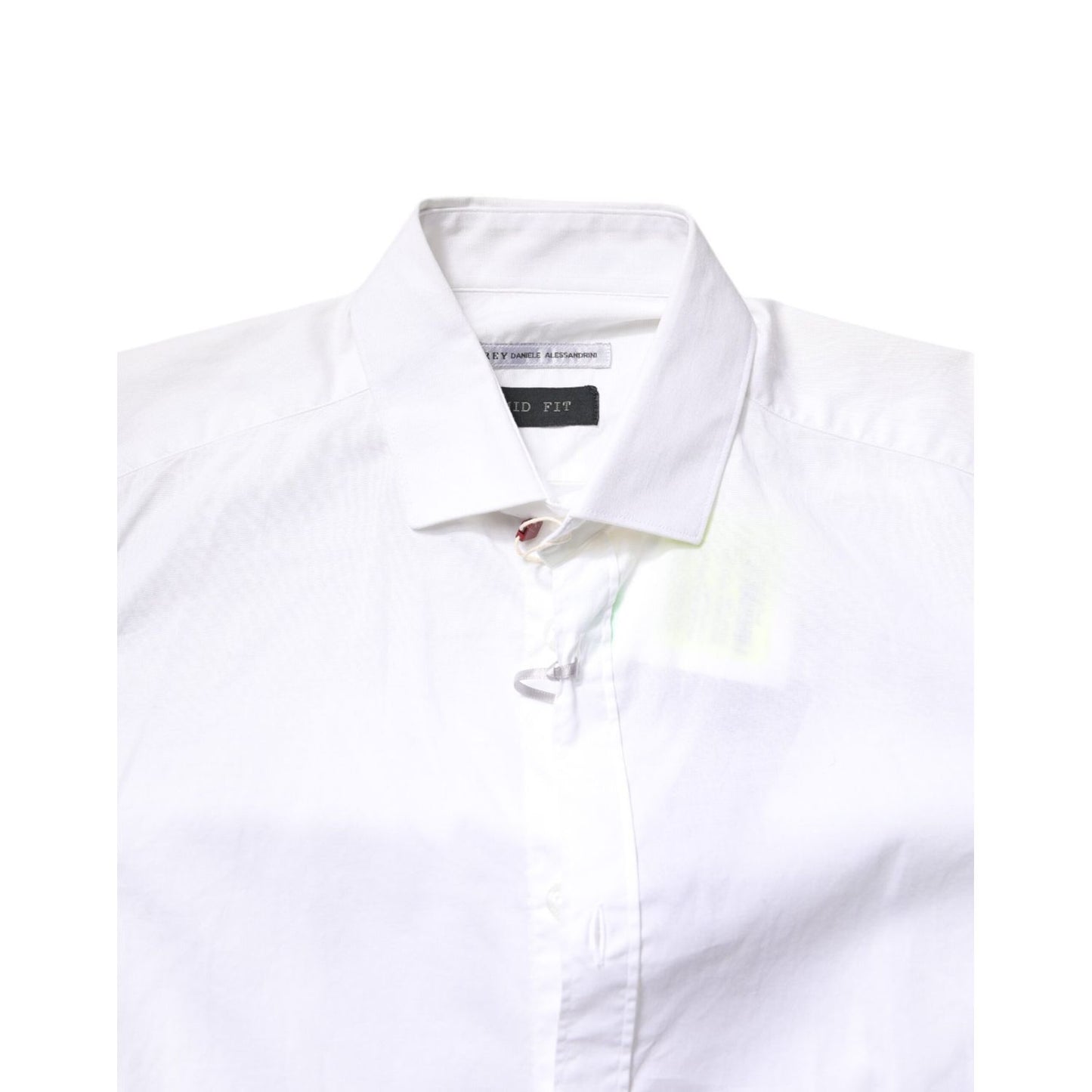 Daniele Alessandrini White Cotton Dress Formal Shirt