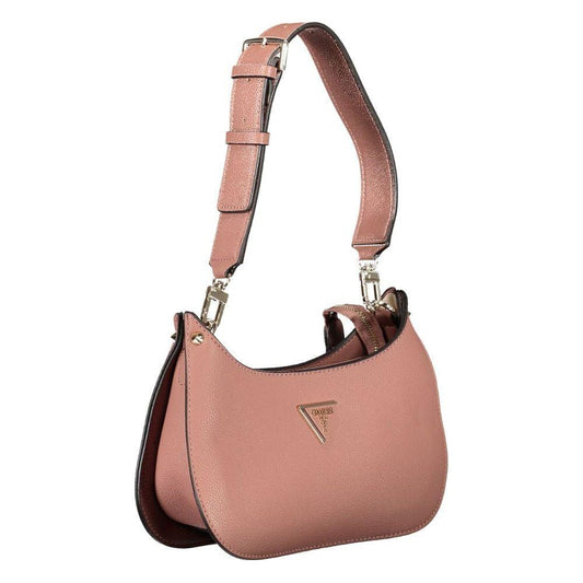 Guess Jeans Pink Polyethylene Handbag Guess Jeans Rosy Brown