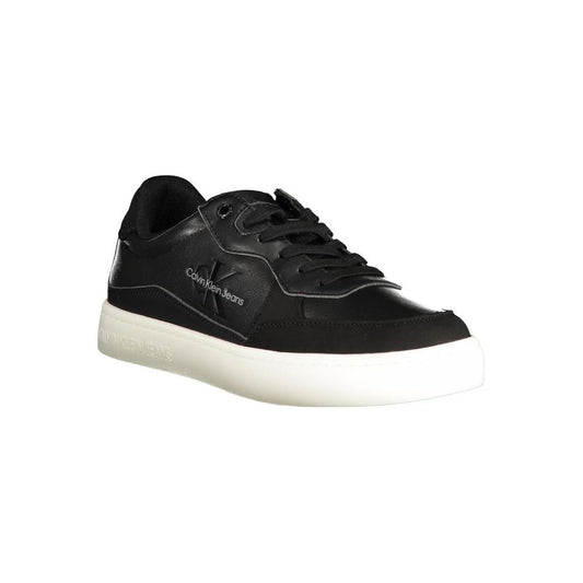 Calvin Klein Sleek Black Sports Sneakers with Contrast Details Calvin Klein Light Gray