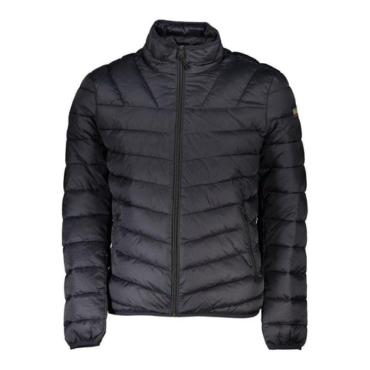 Napapijri Black Polyamide Men Jacket Napapijri Dark Slate Gray